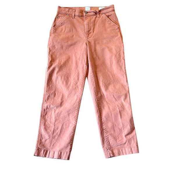 Gap orange carpenter crop jeans size 6 - Picture 2 of 11